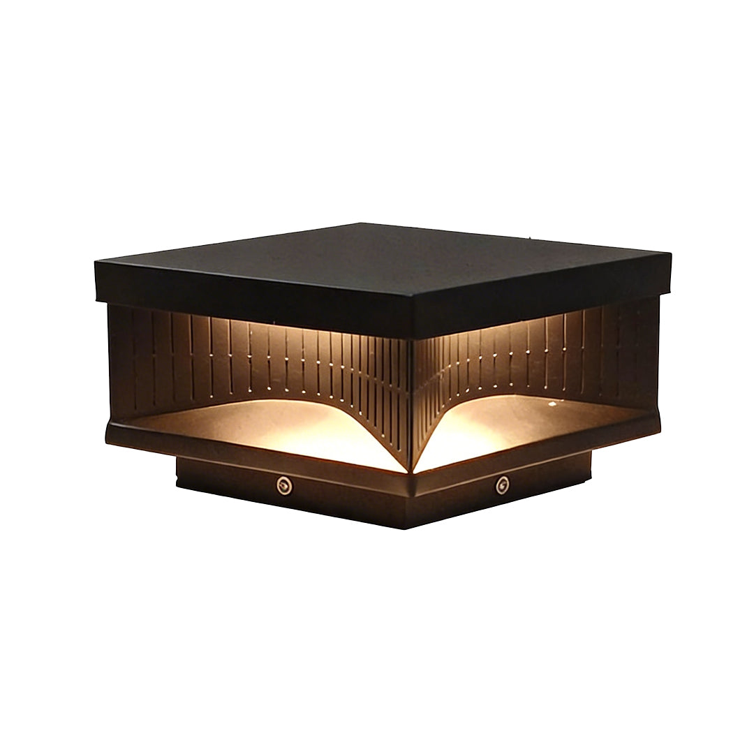 Square Outdoor Pillar Lights Stripe Decorative LED Light