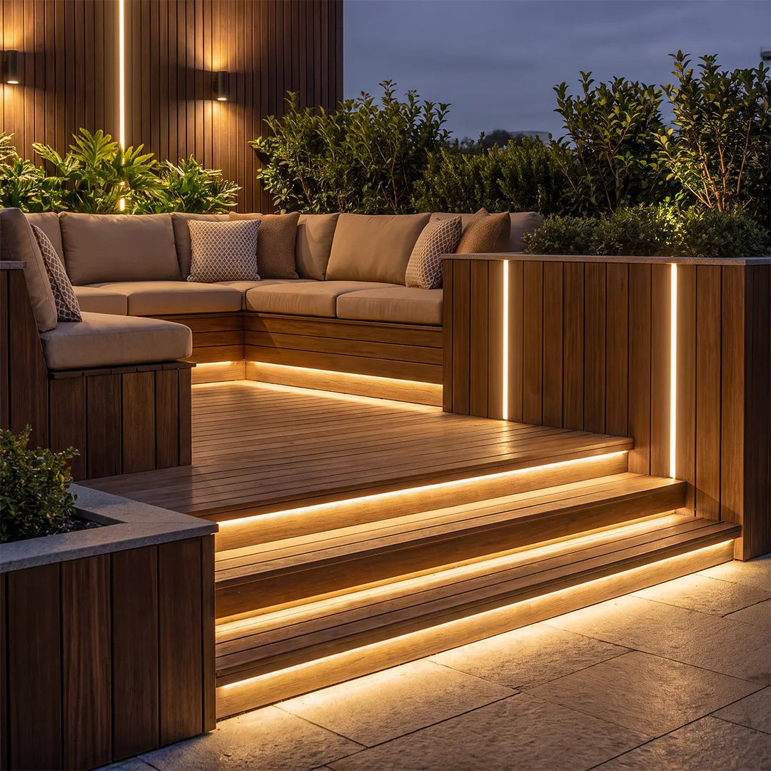 Outdoor Stair Lighting Strips Silicone White LED Light