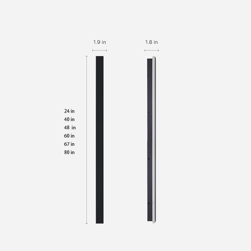 Outdoor Strip Wall Light Black Linear LED Integrated Light