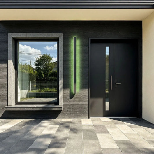 Outdoor Strip Wall Light Black Linear LED Integrated Light