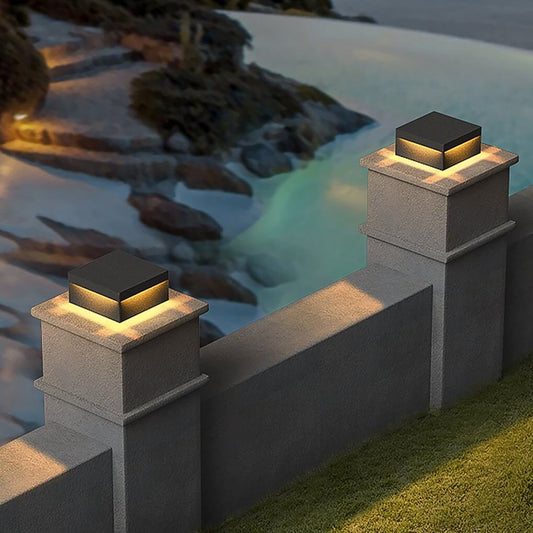Square Pillar Lights Modern Waterproof Outdoor Fence Light