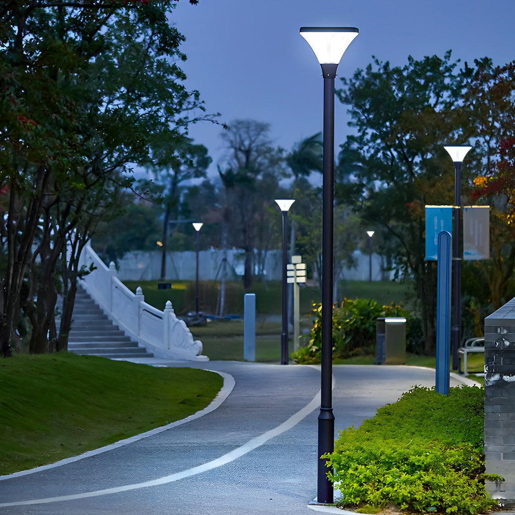Night Street Light Striped Waterproof Square Modern Garden Lamp