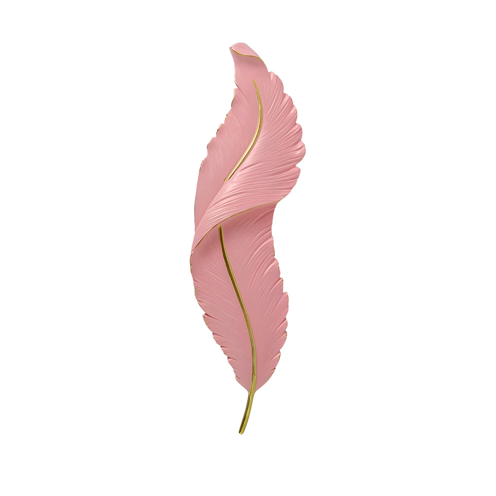 Feather Wall Light Modern Luxury LED White Resin Art Corridor Lamp