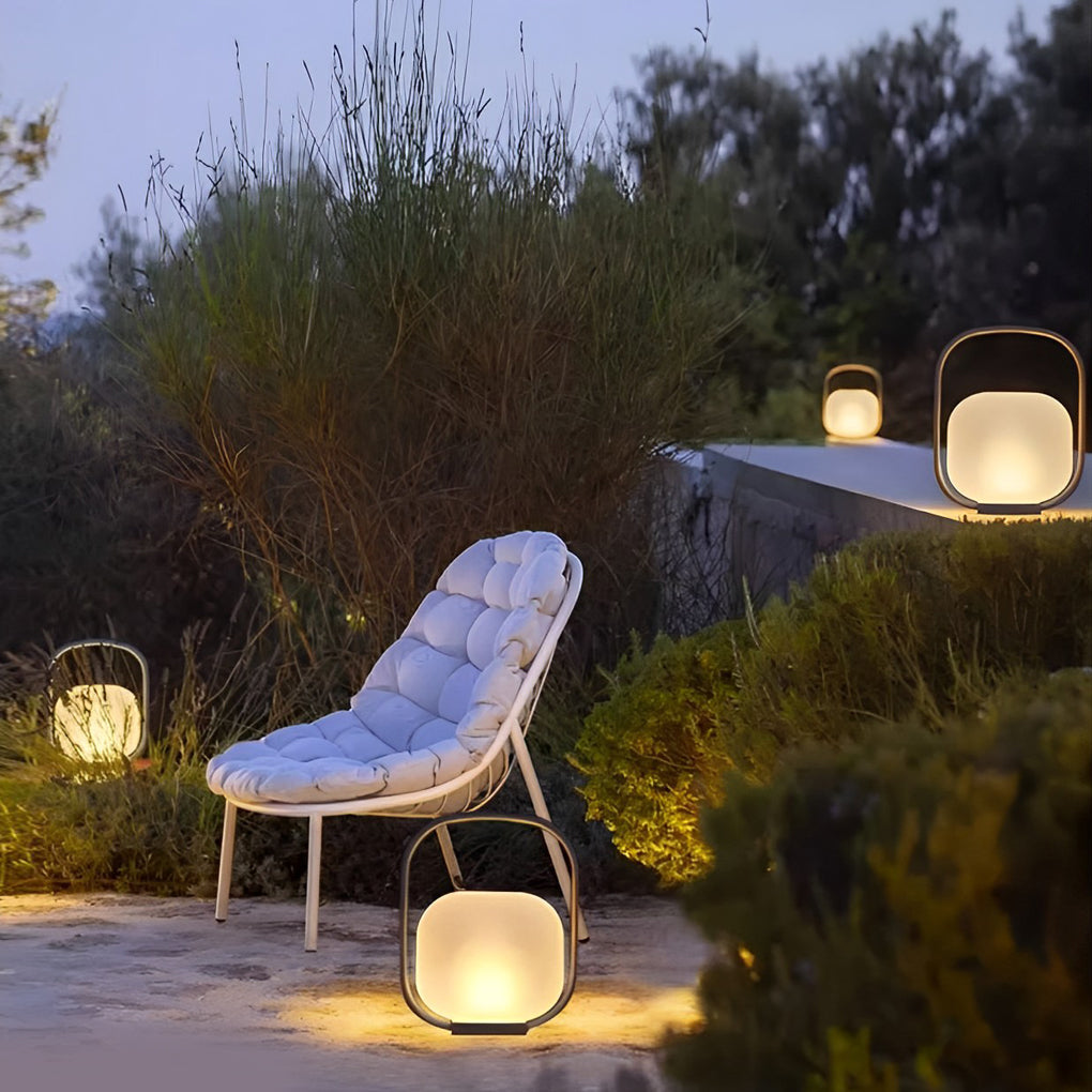 Portable Solar Lantern Waterproof LED Rechargeable Outdoor Handle Lamp