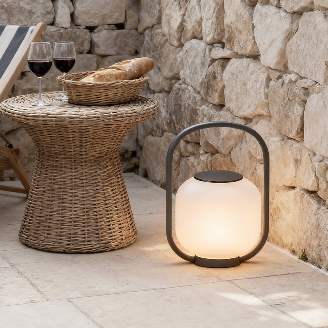 Portable Solar Lantern Waterproof LED Rechargeable Outdoor Handle Lamp