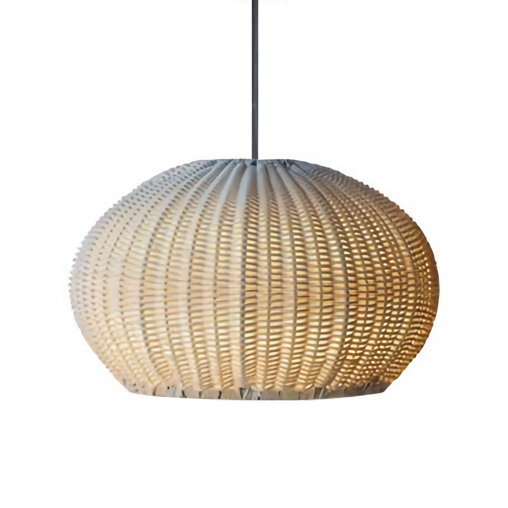 Rattan Outdoor Pendant Light Modern Waterproof Lights