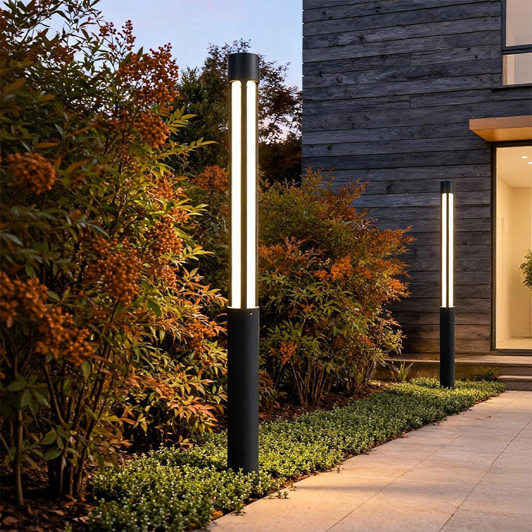 Residential Bollard Lights Modern Cylindrical LED Landscape Light