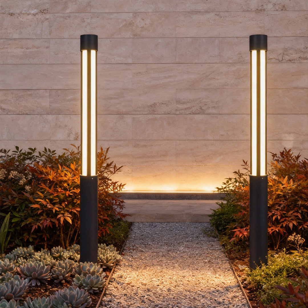 Residential Bollard Lights Modern Cylindrical LED Landscape Light
