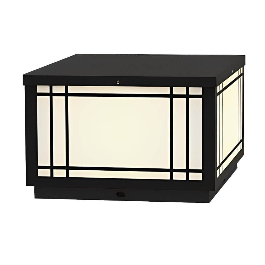 Square Pillar Light Vintage Grille Waterproof LED Light