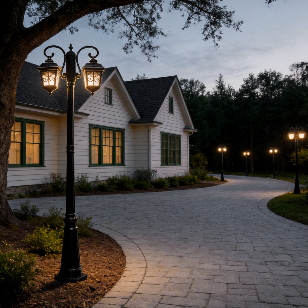 Retro Outdoor Lamp Post European Waterproof Street Light