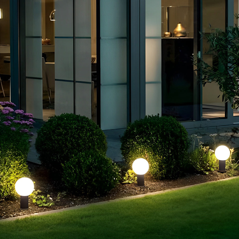 Round Bollard Lights Elegant Spherical Lampshade LED Light
