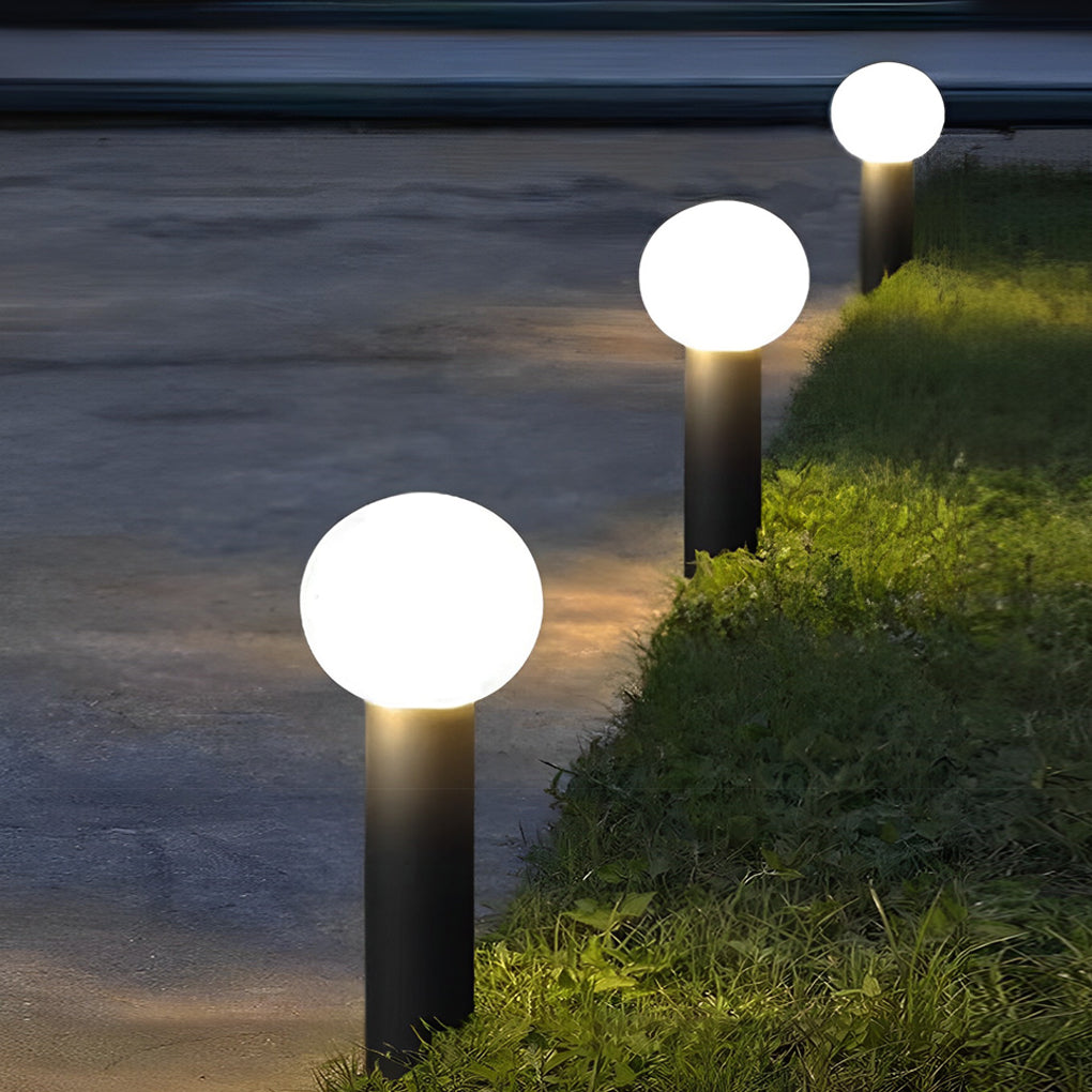 Round Bollard Lights Elegant Spherical Lampshade LED Light