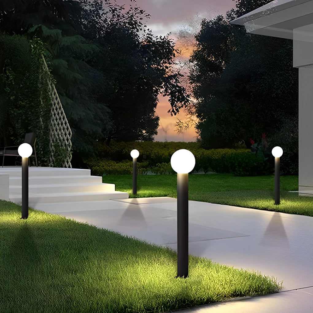 Round Bollard Lights Elegant Spherical Lampshade LED Light