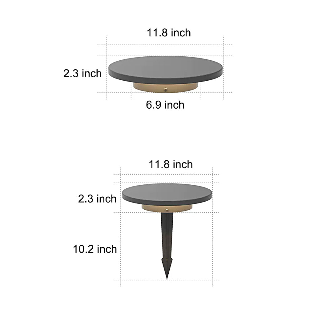 Round Lawn Light LED Die-Cast Aluminum Burying Lamp