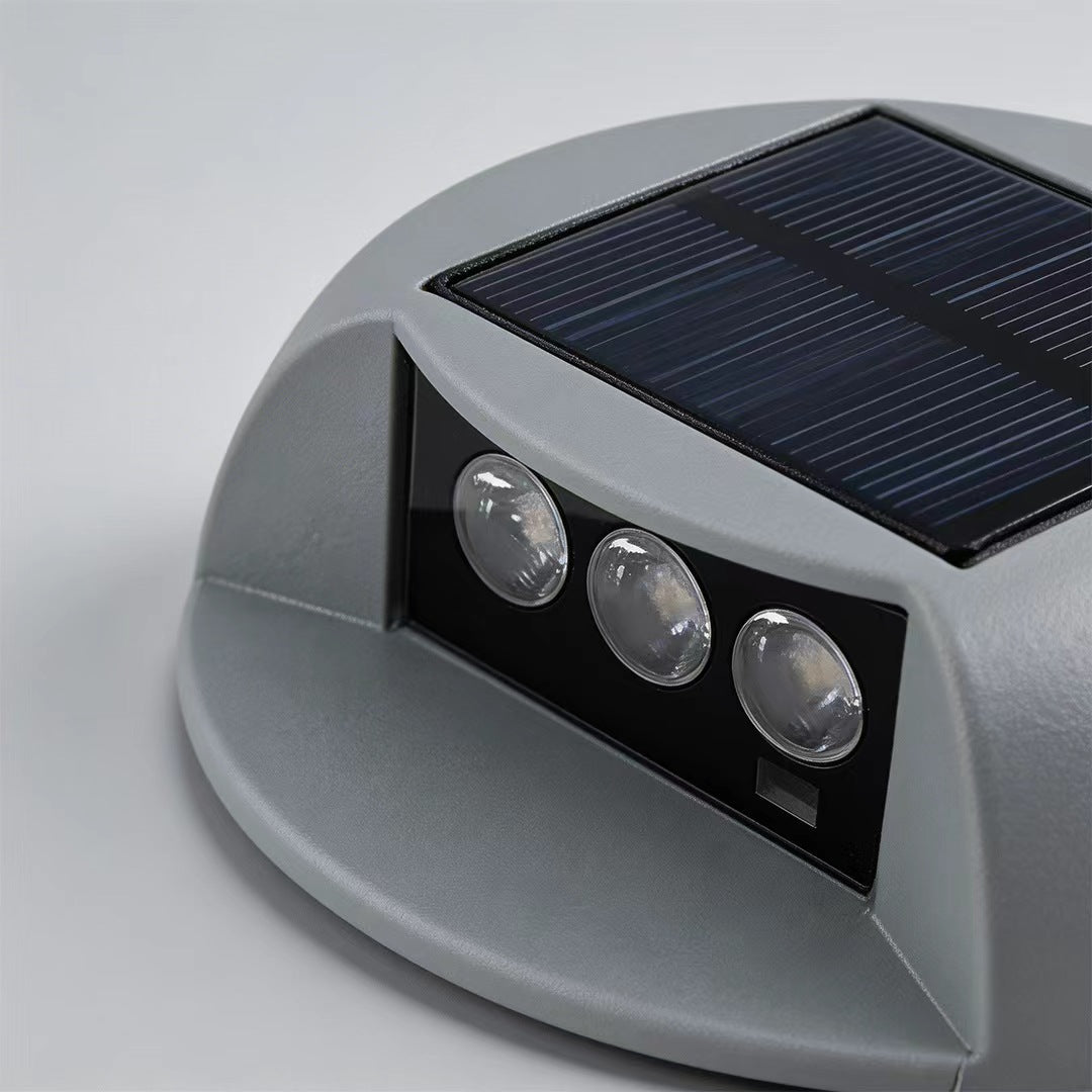 Round Outdoor Deck Light Waterproof Solar LED Light