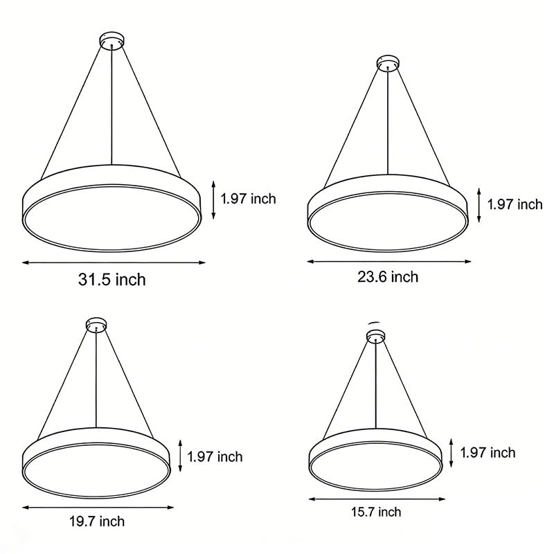 Round Pendant Lights Minimalist Metal Ceiling Light