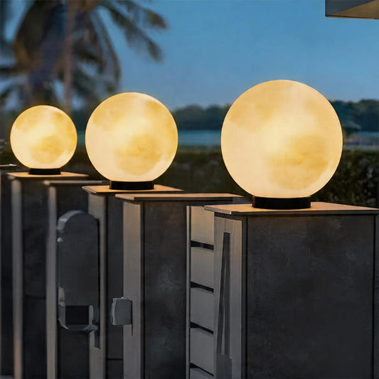Moon Pillar Lights Modern Waterproof LED Resin Lamp