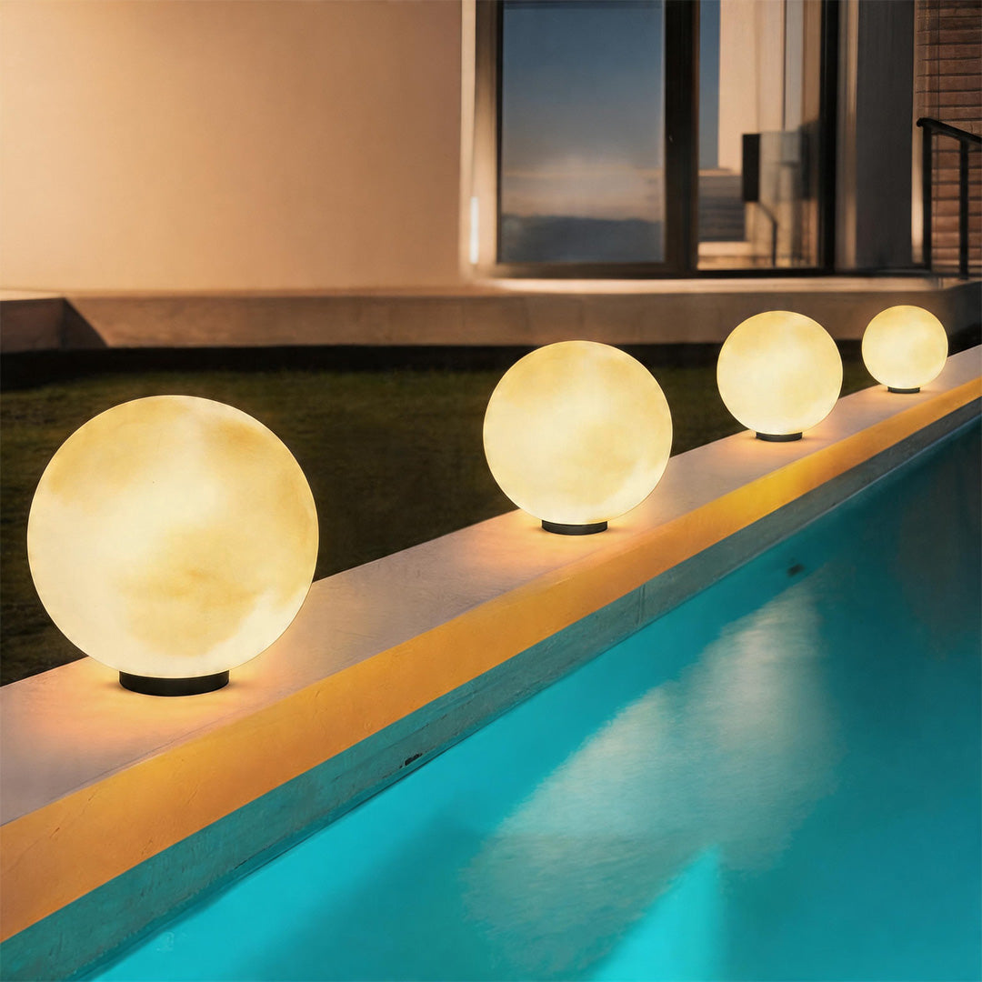 Moon Pillar Lights Modern Waterproof LED Resin Lamp