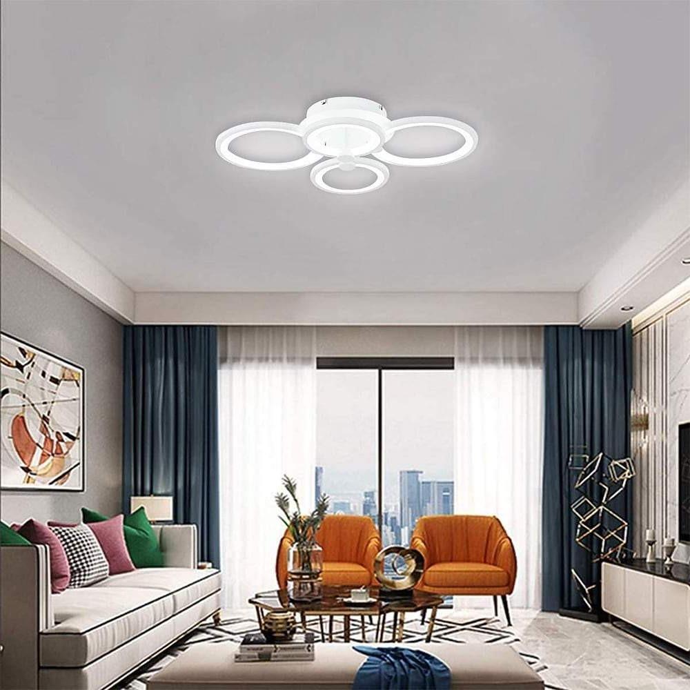 Multi Ring Ceiling Lights Elegant Unique Overlapping Rings Lamp