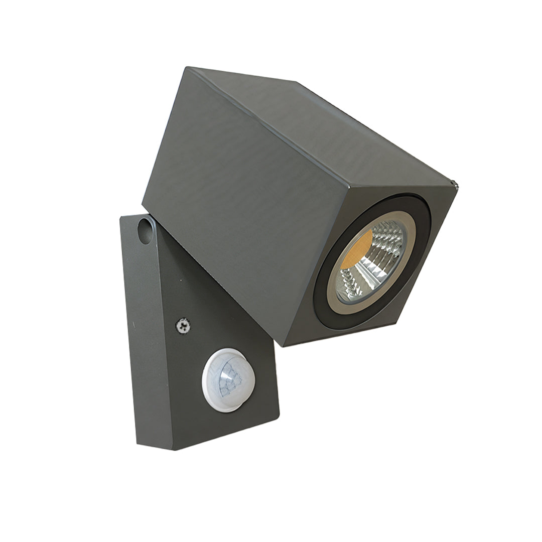 Sensor Wall Lights Outdoor Black Waterproof LED Square Light