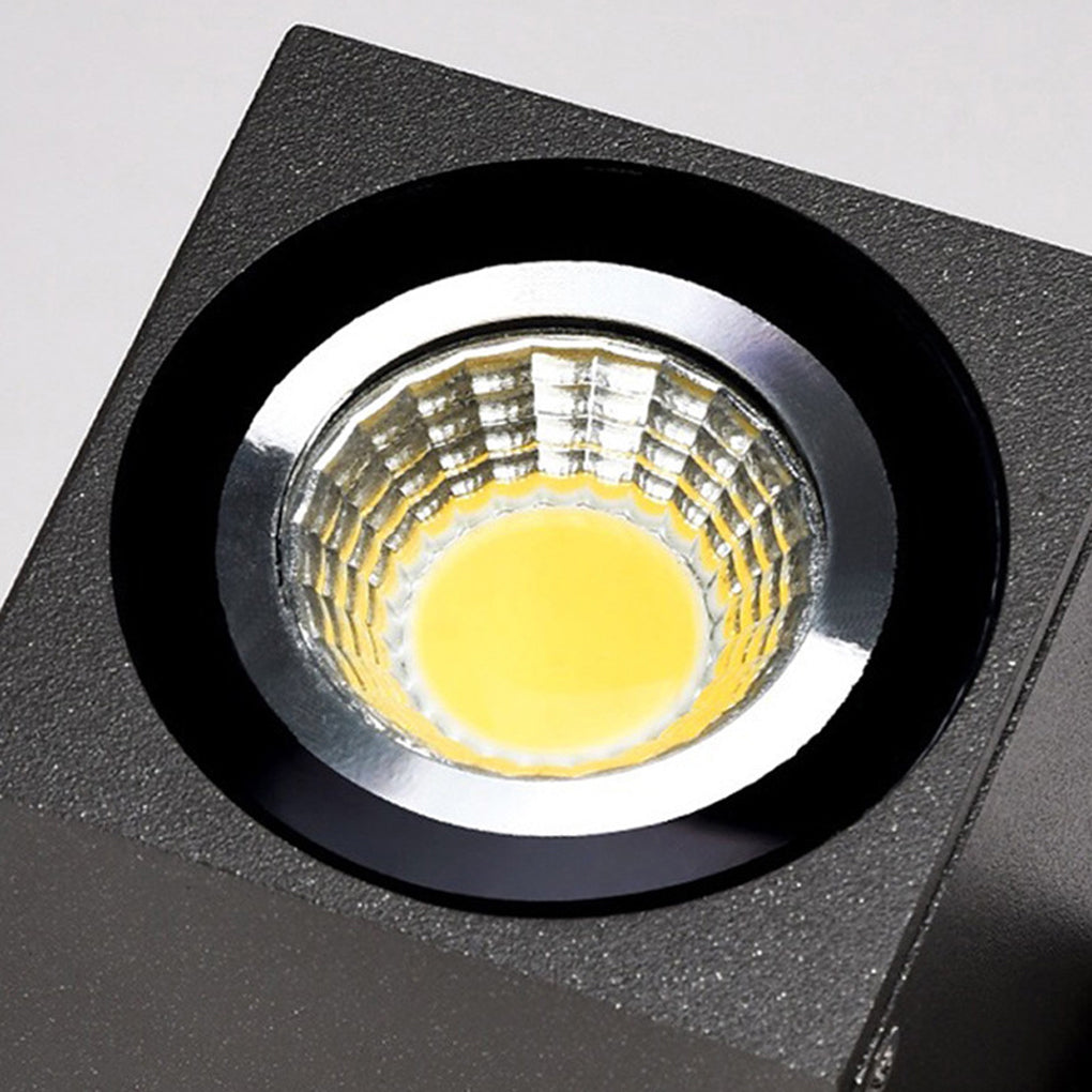 Sensor Wall Lights Outdoor Black Waterproof LED Square Light