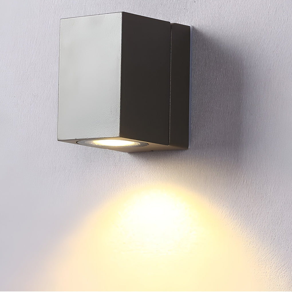 Sensor Wall Lights Outdoor Black Waterproof LED Square Light