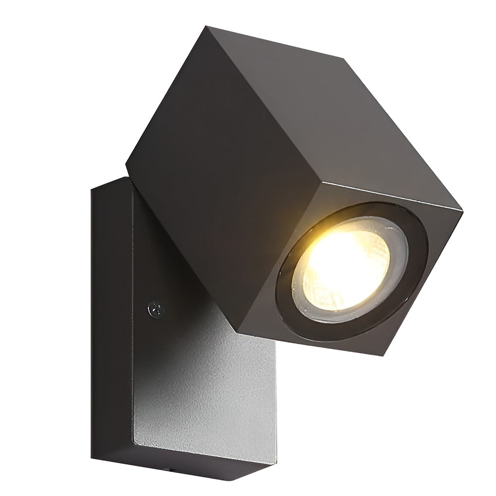Sensor Wall Lights Outdoor Black Waterproof LED Square Light