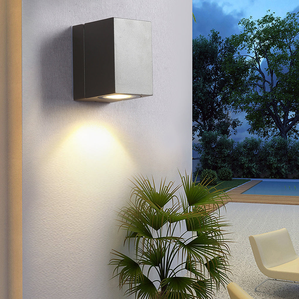 Sensor Wall Lights Outdoor Black Waterproof LED Square Light