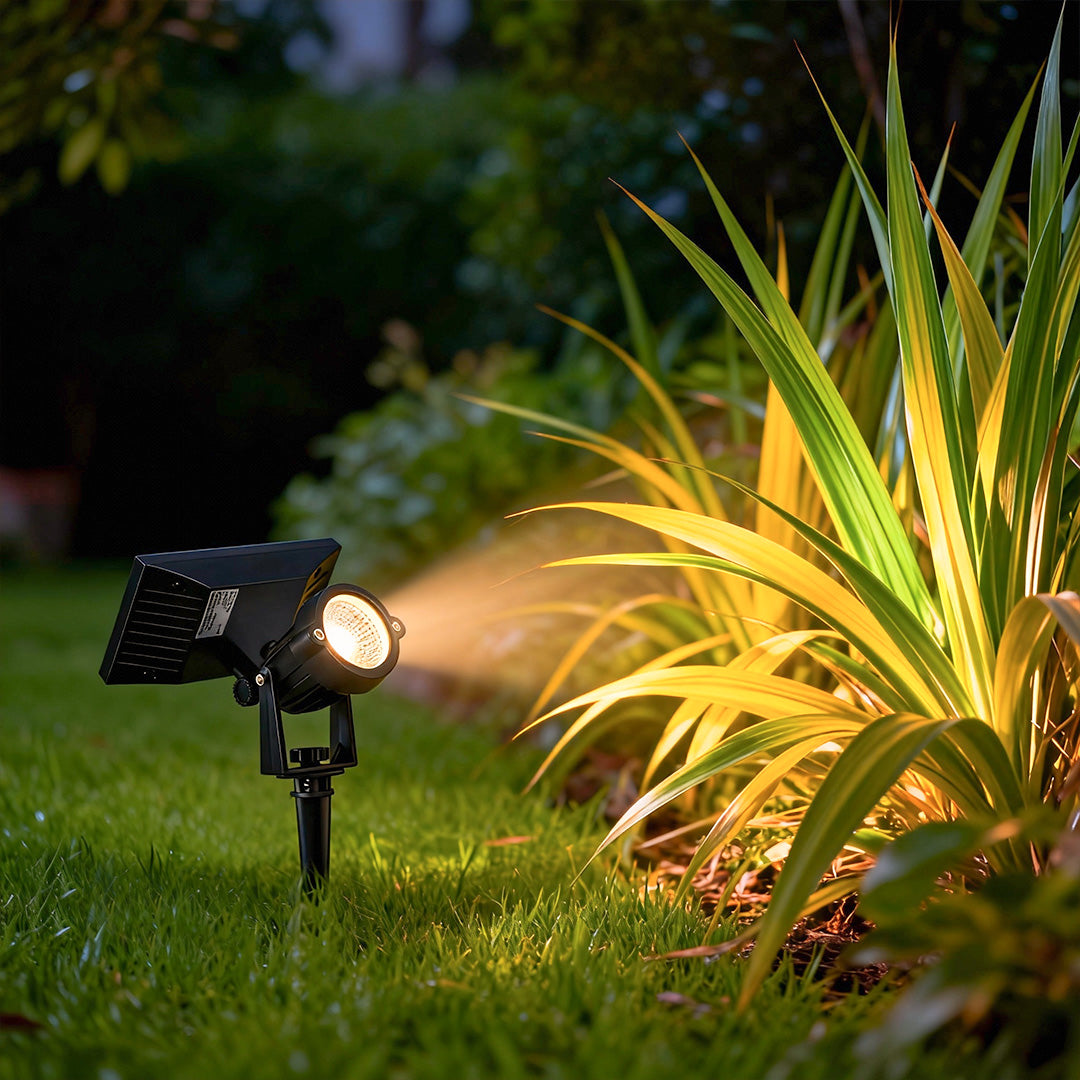 Ground Spike Solar Lights Adjustable LED RGB Waterproof Tree Spotlight