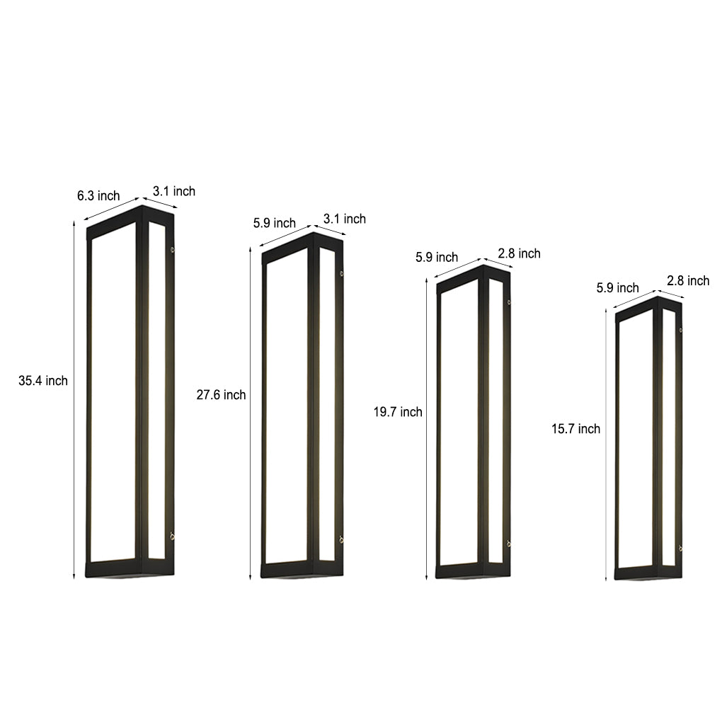 Rectangle Outdoor Wall Lighting Modern LED Waterproof Light