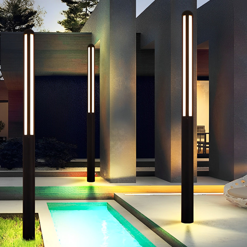 Tall Garden Bollard Light Minimalist Modern Waterproof LED Light