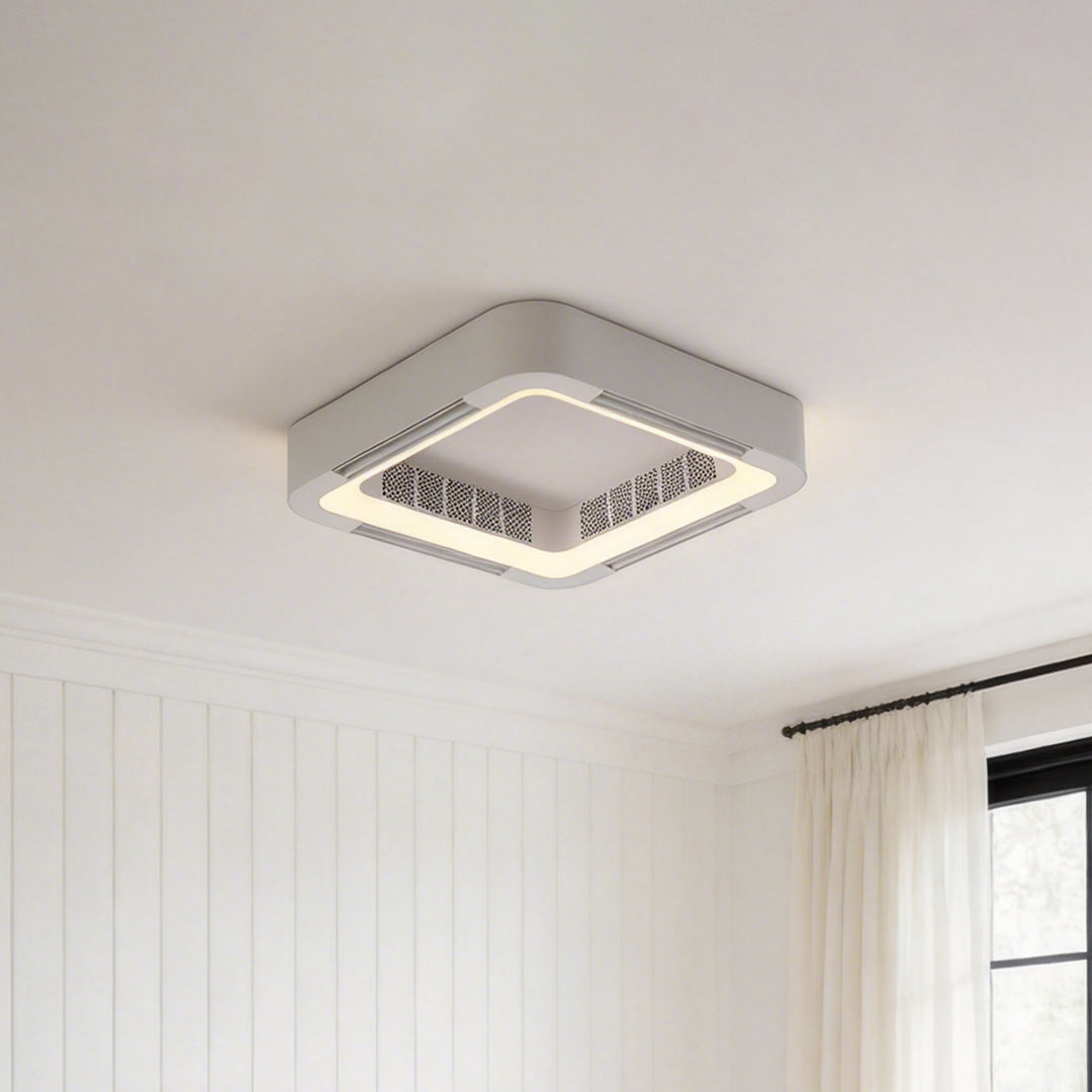 Low Profile Bladeless Ceiling Fan with Light Inverter LED Light