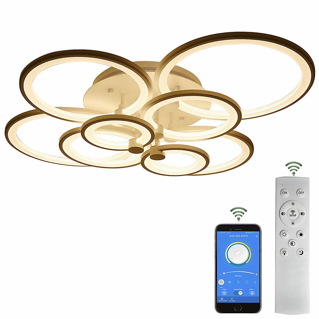 Multi Ring Ceiling Lights Elegant Unique Overlapping Rings Lamp