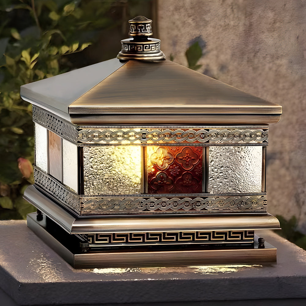 Solar Column Pillar Lights European Square Outdoor Lamp