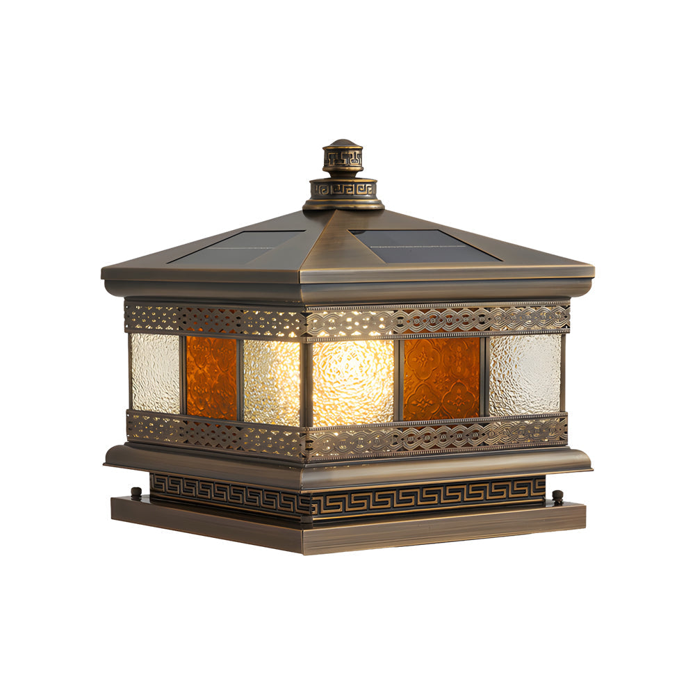 Solar Column Pillar Lights European Square Outdoor Lamp