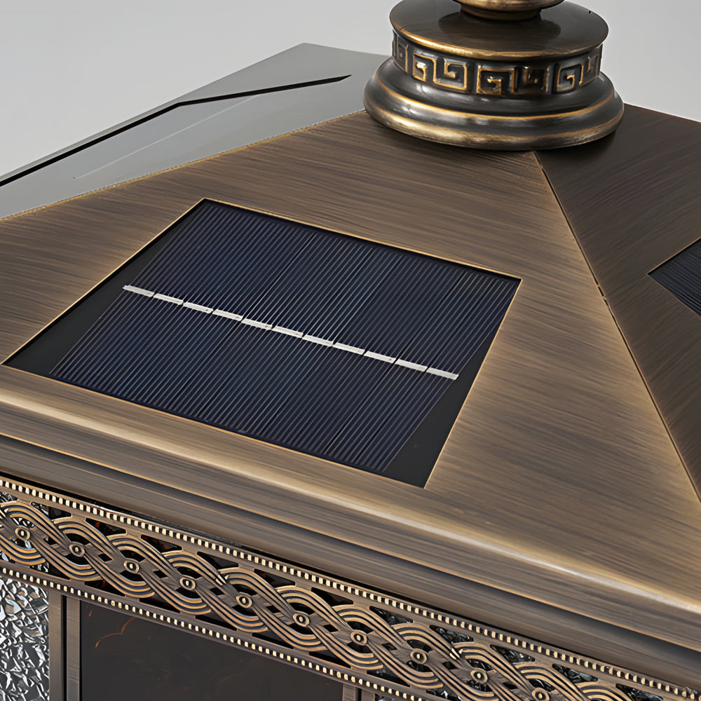 Solar Column Pillar Lights European Square Outdoor Lamp