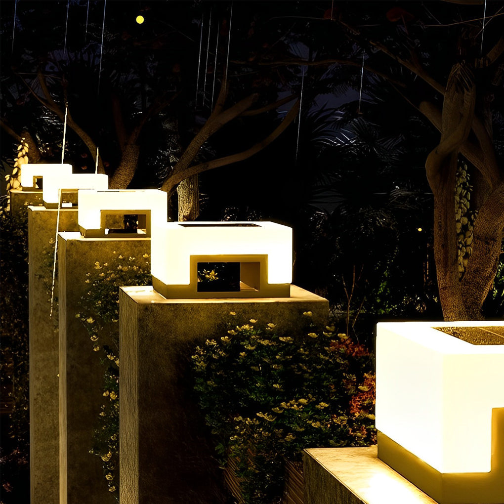 Front Lawn Lights Minimalist Square Waterproof LED Light