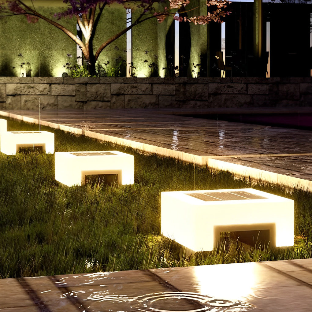 Front Lawn Lights Minimalist Square Waterproof LED Light