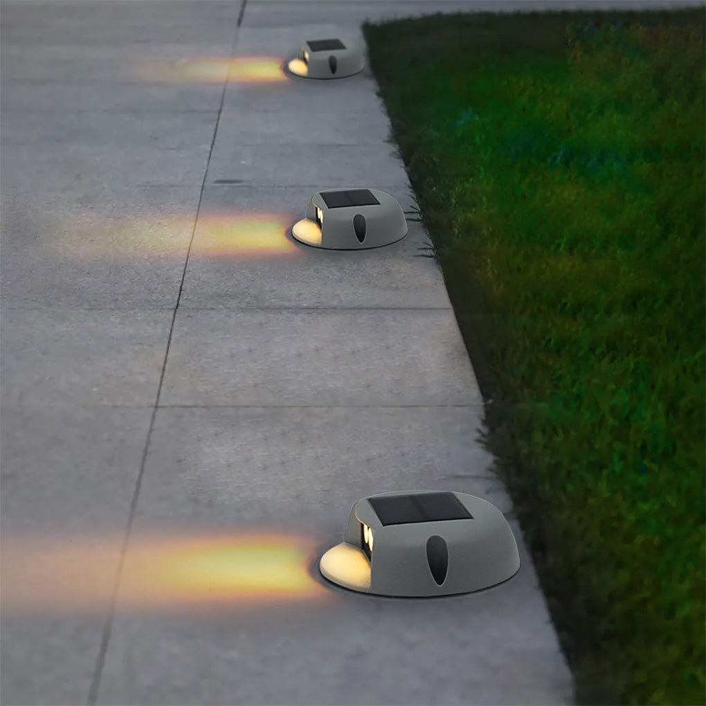 Round Outdoor Deck Light Waterproof Solar LED Light