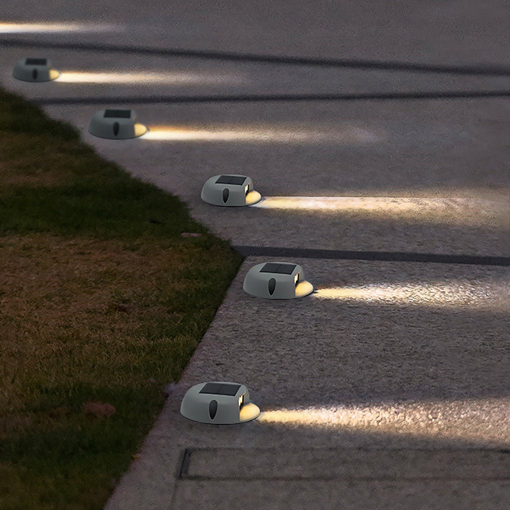 Round Outdoor Deck Light Waterproof Solar LED Light