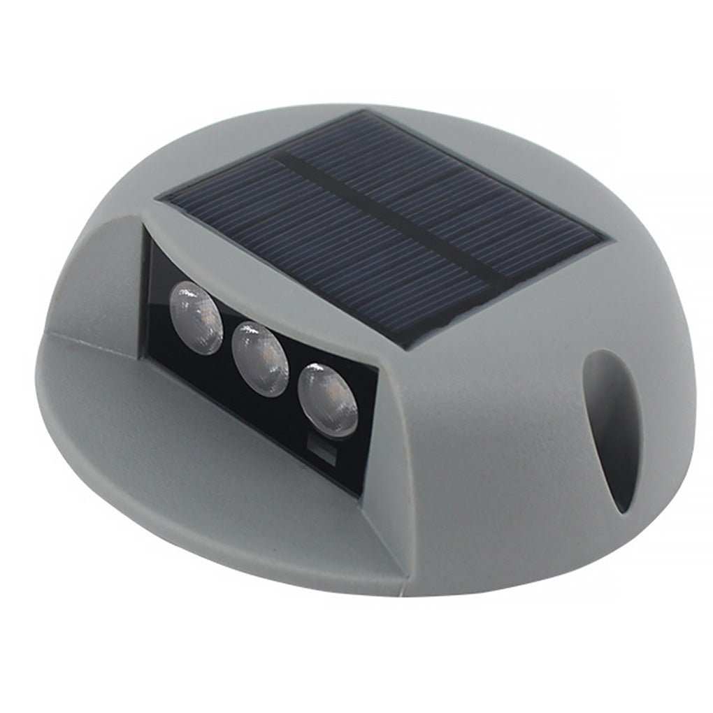 Round Outdoor Deck Light Waterproof Solar LED Light
