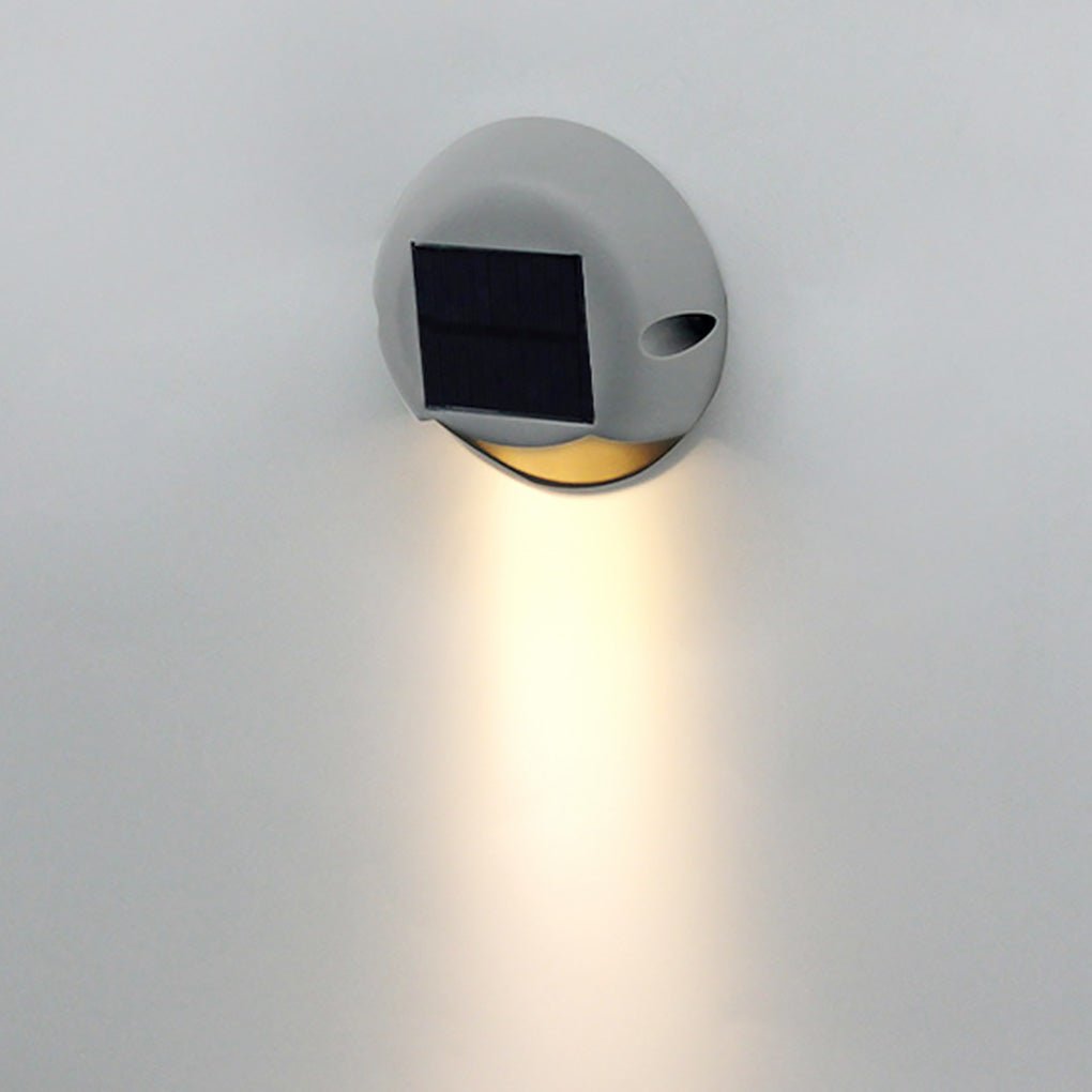 Round Outdoor Deck Light Waterproof Solar LED Light