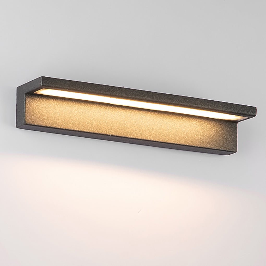 Black Outdoor Porch Lights Rectangular Waterproof Light