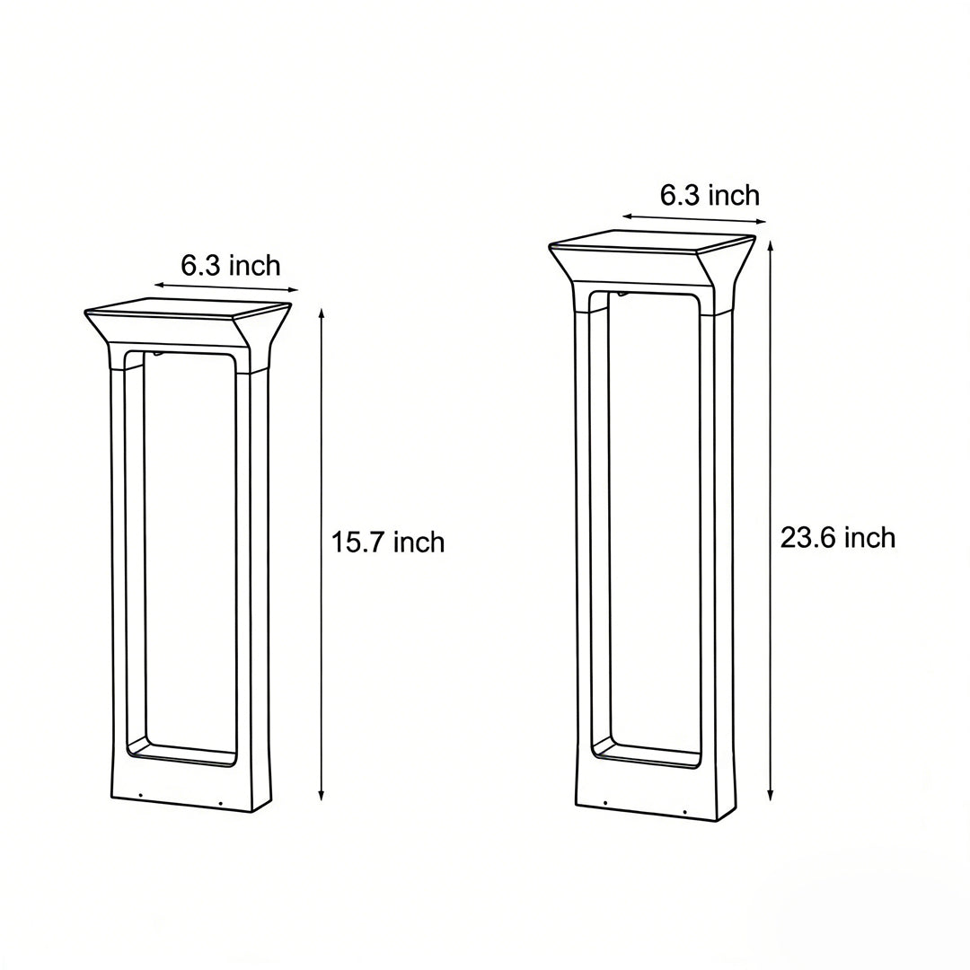 Solar Pathway Outdoor Lamp Elegant LED Aluminum Light