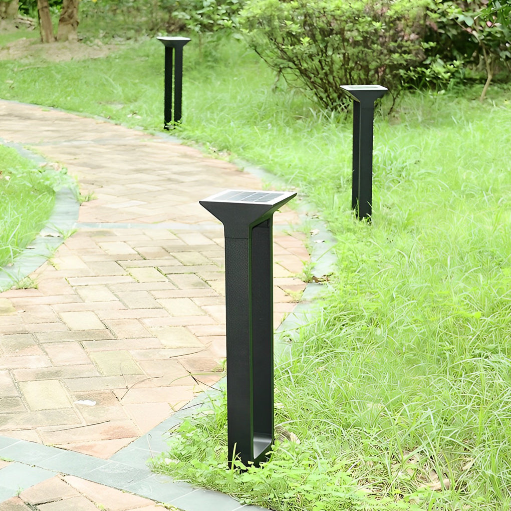 Solar Pathway Outdoor Lamp Elegant LED Aluminum Light