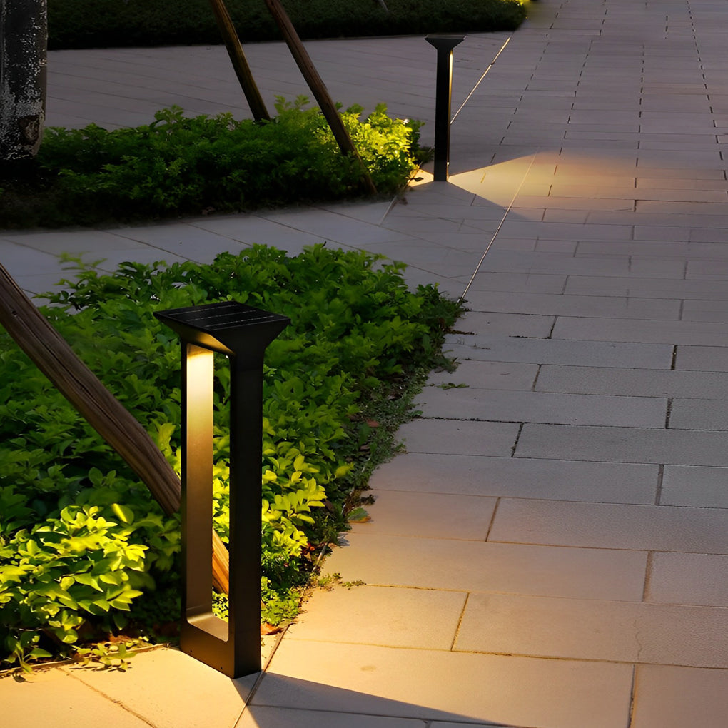 Solar Pathway Outdoor Lamp Elegant LED Aluminum Light