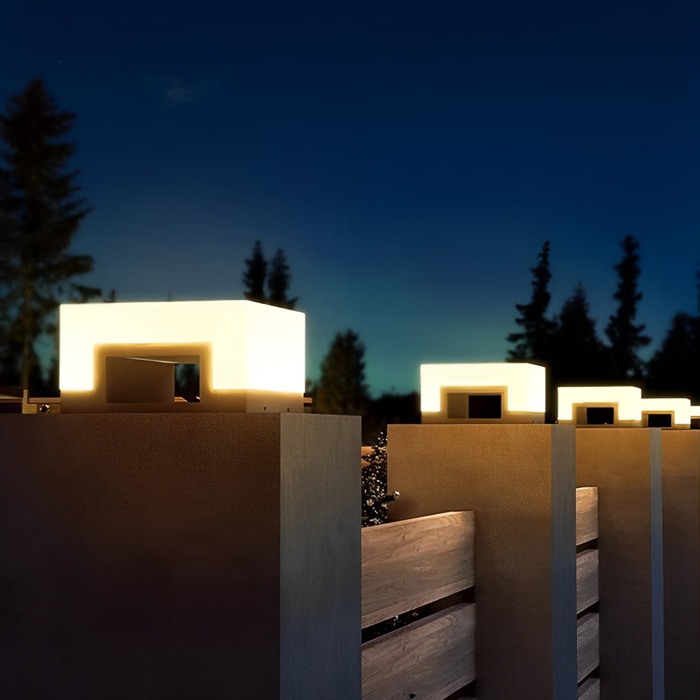 Front Lawn Lights Minimalist Square Waterproof LED Light