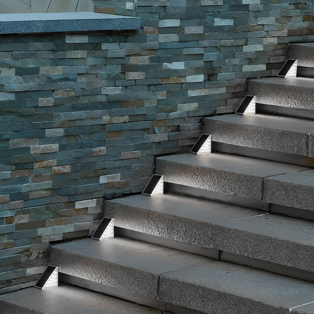 Solar Powered Lights for Steps Modern Waterproof Triangle Ladder Light