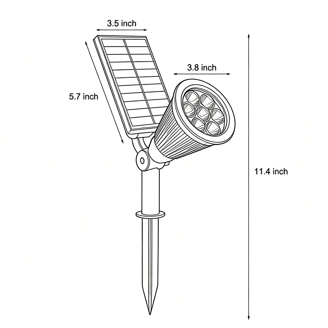 Solar Powered Spotlights Waterproof Modern Landscape Light