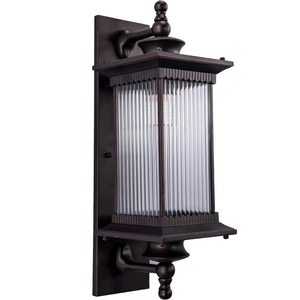 Solar Outdoor Lights Wall Mount Striped Glass Waterproof Lamp